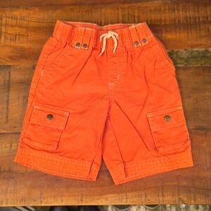 Janie & Jack Orange canvas shorts 3T